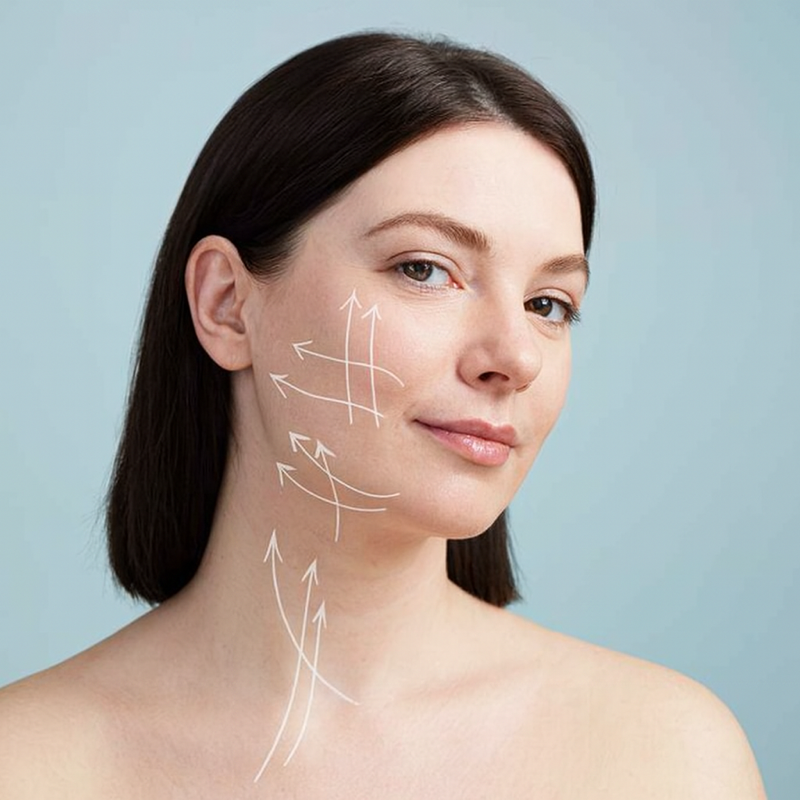 Temporal lifting o levantamiento de tercio medio facial.