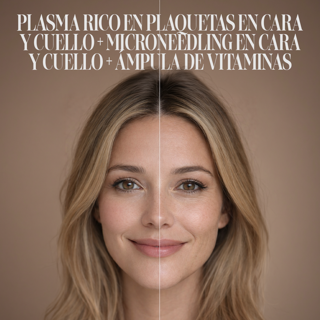 Plasma Rico en Plaquetas + Microneedling + Vitaminas