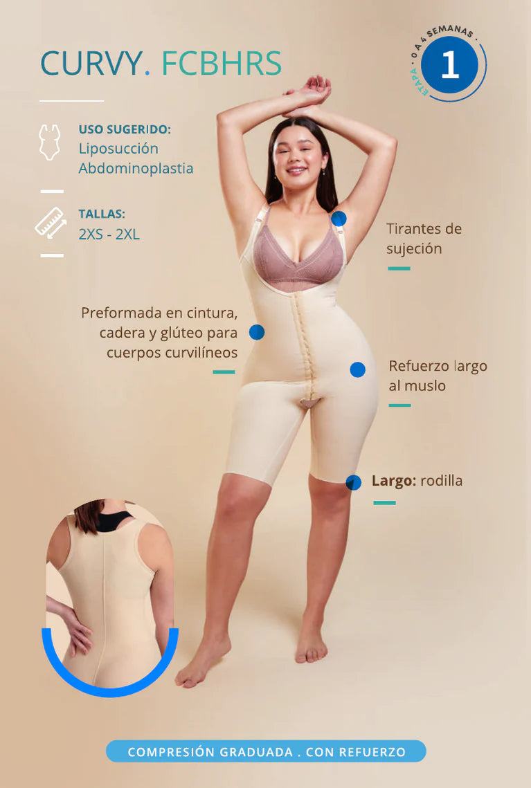 Post-surgical compression garment for women